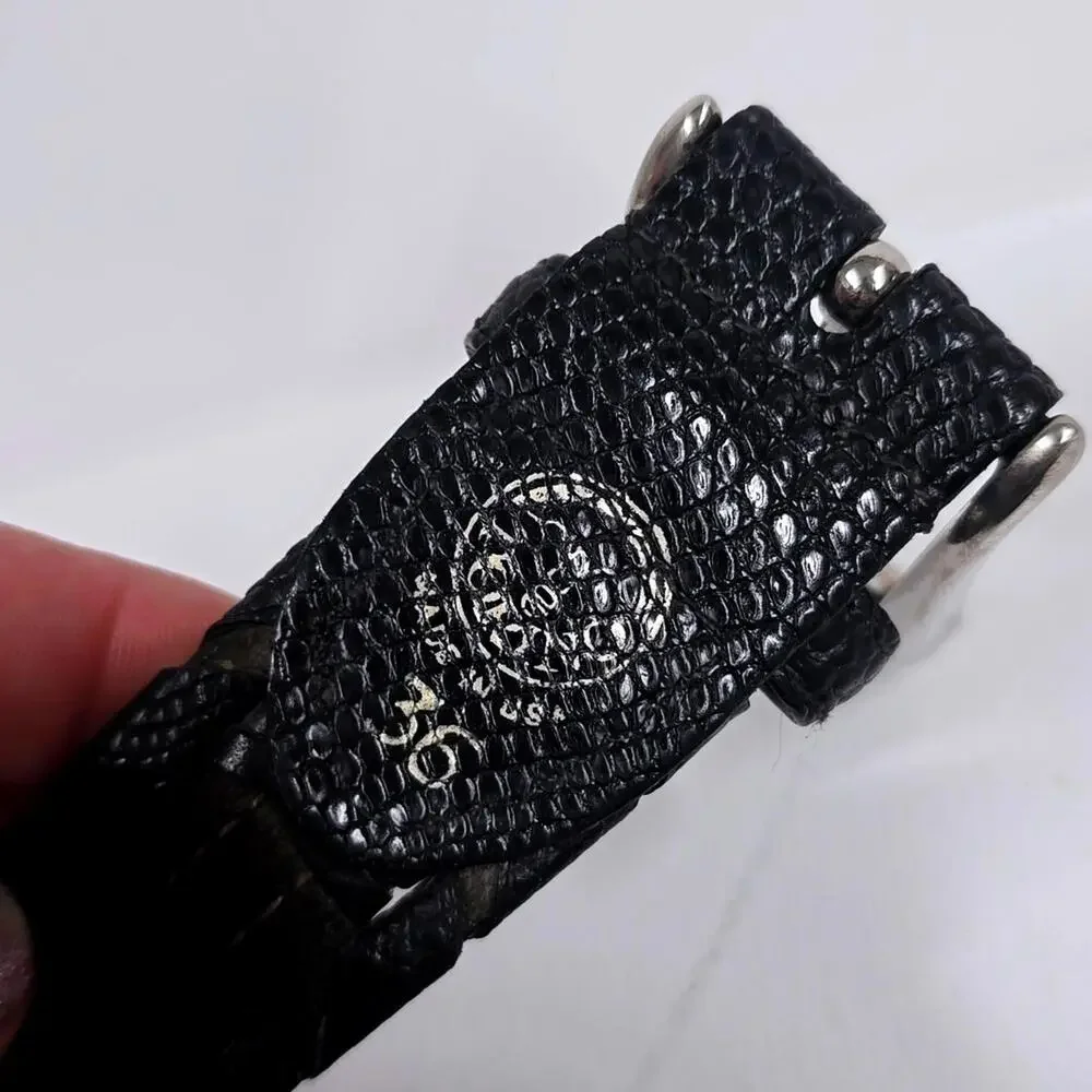 Torino Leather Company Italy‎ & USA Lizard Leather Braided Belt 36